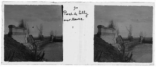 Un pont de Tilly-sur-Meuse avant et après sa destruction